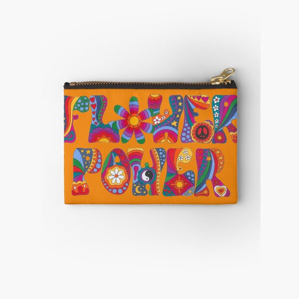 Item preview, Psychedelic Flower Power Art Orange– Retro Hippie Rainbow Groovy Peace Design designed and sold by Kellie Espie Art.