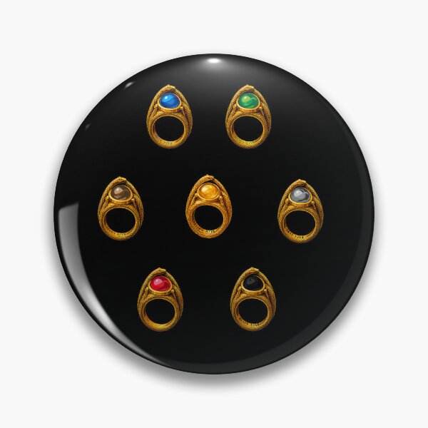 Item preview, Aes Sedai Ajah Rings | White Tower Colors Blue Red Green Yellow Brown Grey White Fantasy Symbol Collection Art designed and sold by What you are is Beautiful.