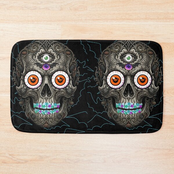 Item preview, Gothic Ornate Skull with Braces and Multiple Eyeballs Halloween Illustration designed and sold by VibranPalette.