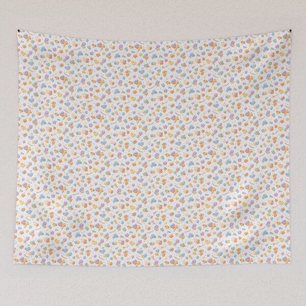 Item preview, Cute Pastel Animals Balloons Pattern — Kids Party Fabric Print designed and sold by Bloomie_Studio .