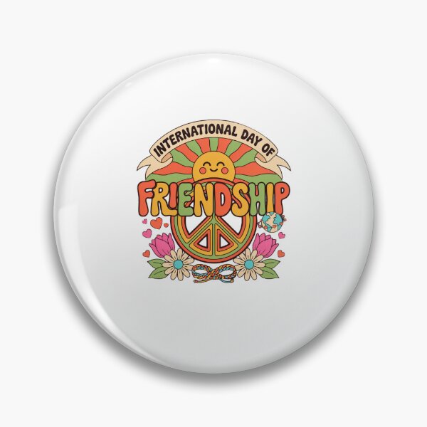 Item preview, International Day Friendship Retro Groovy Peace Love Graphic designed and sold by MagicSD Designs.
