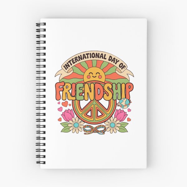 Item preview, International Day Friendship Retro Groovy Peace Love Graphic designed and sold by MagicSD Designs.