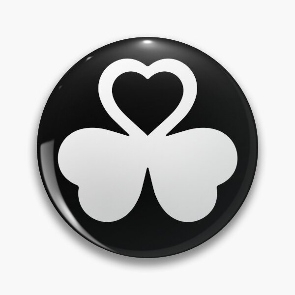 Item preview, Shamrock & Heart (black & white on dark surfaces) designed and sold by JMParadis.