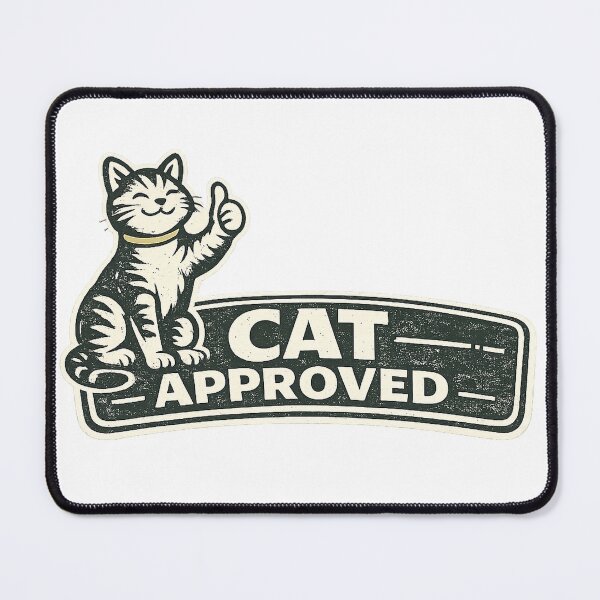 Item preview, Cat Approved Funny Retro Cat Lover Design designed and sold by EastEndTownie.