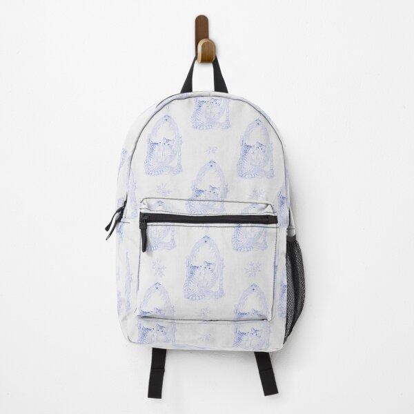 Item preview, Blue Cat Mirror Toile | Vintage Kitten Reflection Pattern designed and sold by Pharmkitty.
