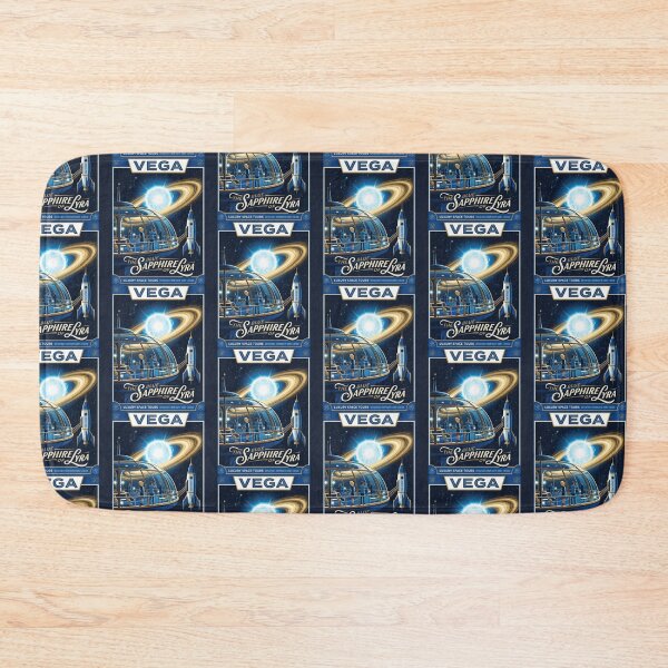 Item preview, Vega Star Retro NASA Travel Poster Sapphire Lyra designed and sold by RetroRewind Studio.