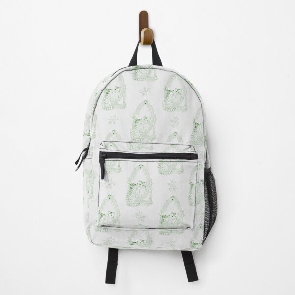 Item preview, Green Cat Mirror Toile | Vintage Kitten Reflection Pattern designed and sold by Pharmkitty.