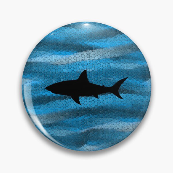 Item preview, Pattern - Blue Waves Mosaic with Shark designed and sold by ZepoPublishing.