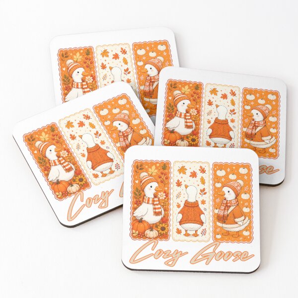 Item preview, Cozy Goose Autumn Trio - Cute Fall Ducks in Sweaters designed and sold by TeeUp2.