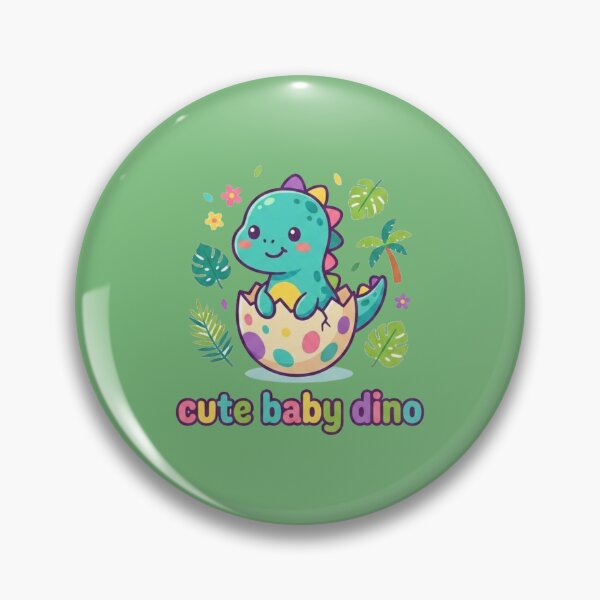 Item preview, Cute Baby Dino Kawaii Cartoon Sticker | Adorable Dinosaur Hatchling Illustration | Pastel Dino Design designed and sold by morning sun.