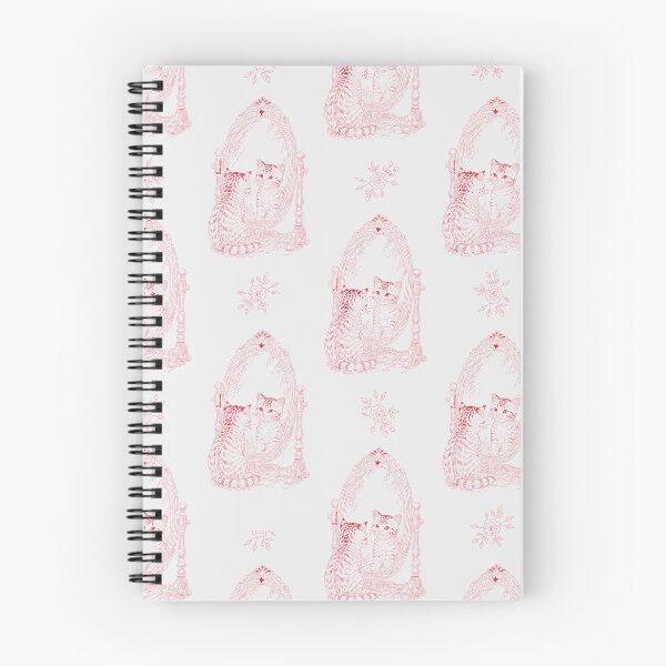 Item preview, Red Cat Mirror Toile | Vintage Kitten Reflection Pattern designed and sold by Pharmkitty.