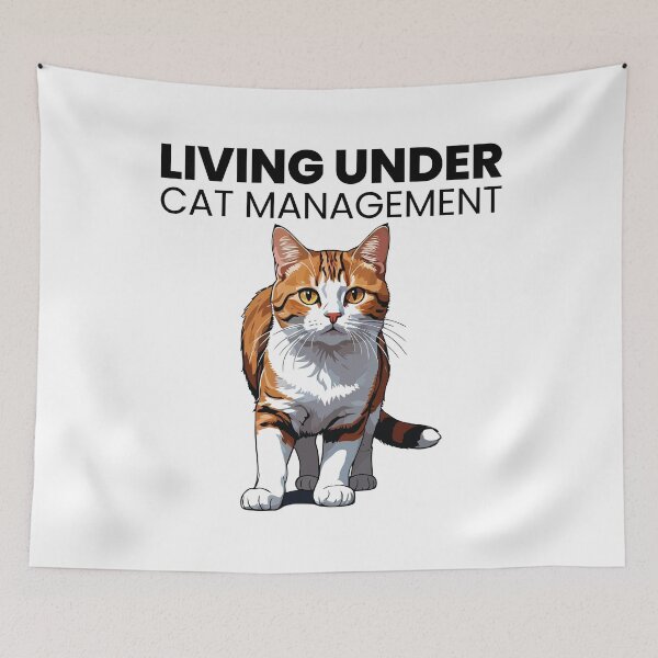 Item preview, Living Under Cat Management | Funny Cat Owner & Cat Lover designed and sold by Gotcha-Studio.