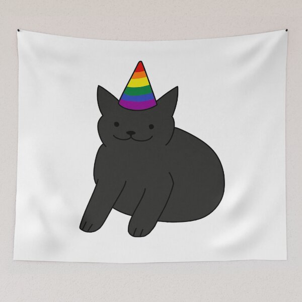 Item preview, Sweet Black Rainbow Cat designed and sold by Swaghettio.