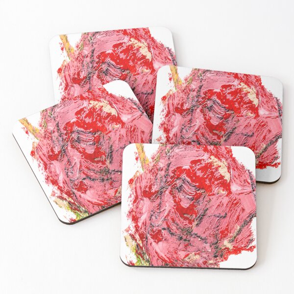 Item preview, Abstract Red Rose Painting Print | Romantic Floral Expressionist Wall Art | Modern Rose Decor designed and sold by LoveNurseries.