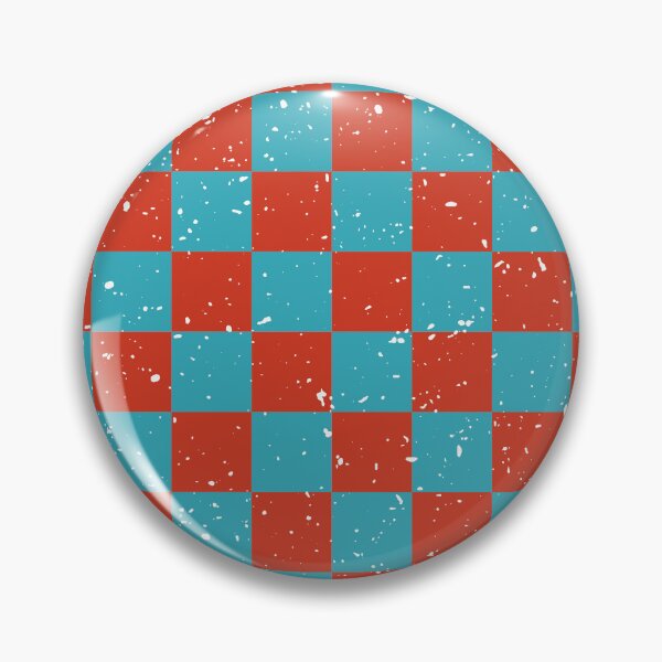 Item preview, Red Teal Checker Pattern | Bold Distressed Retro Seamless  designed and sold by Dino-Lune.