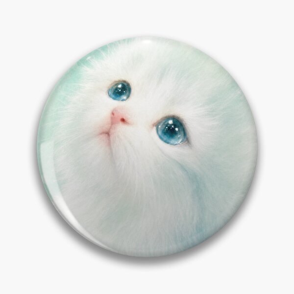 Item preview, Pure Soul Kitten - Fresh Mint Green Looking Up Watercolor Art designed and sold by Fluffy Cherish World.