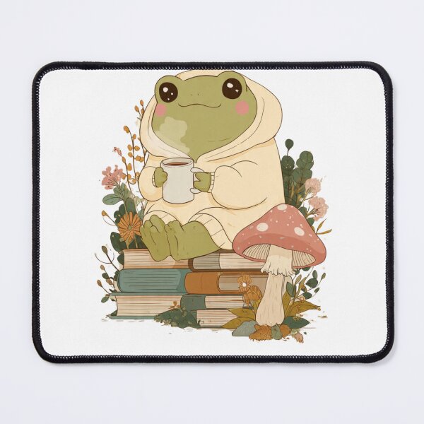 Item preview, Overworked but Cute Frog designed and sold by Cozy Chaos Studio Co.