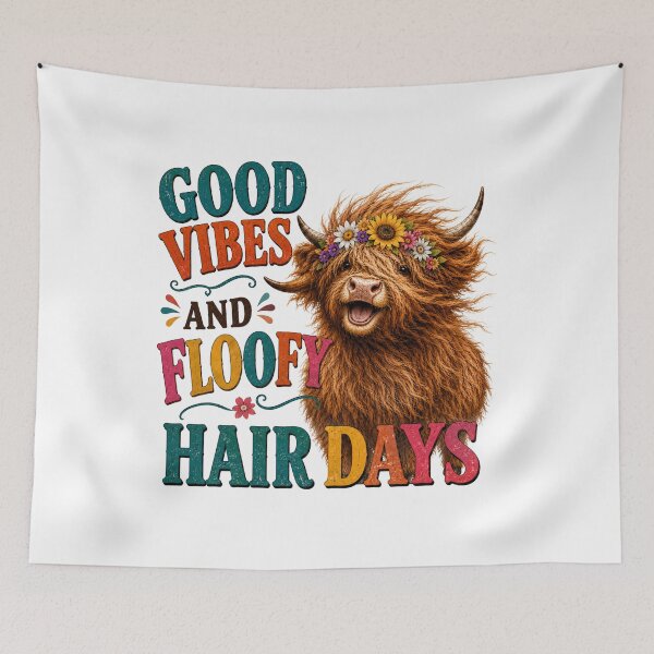 Item preview, Good Vibes And Floofy Hair Days designed and sold by HippyRikky.