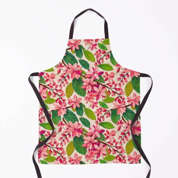 Item preview, Red Floral Paper Collage Seamless Pattern, Violet Blossoms and Green Leaves Botanical Repeat, Cottagecore Garden Flower Design designed and sold by SWSandraWechner.