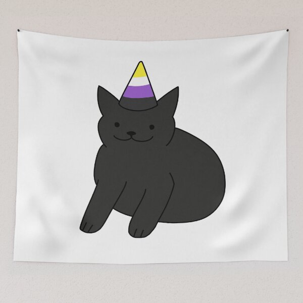 Item preview, Sweet Black Nonbinary Cat designed and sold by Swaghettio.
