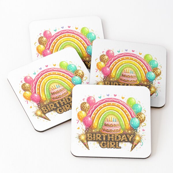 Item preview, Birthday Girl Leopard Rainbow Birthday Party Family designed and sold by QuiteOrbit.