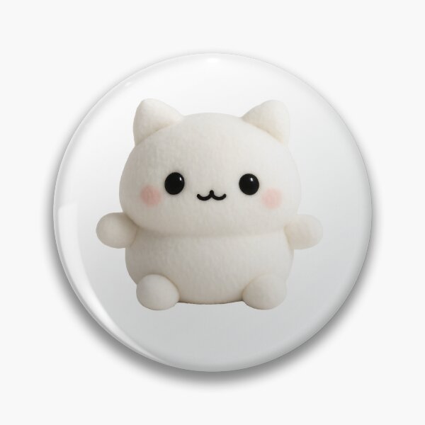 Item preview, Cute White Cat Plushie Art designed and sold by shin0804.