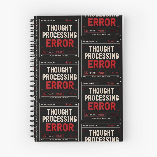 Item preview, Error de procesamiento del pensamiento: diseño humorístico de diagnósticos de sistemas retro designed and sold by Mad Factory Designs.
