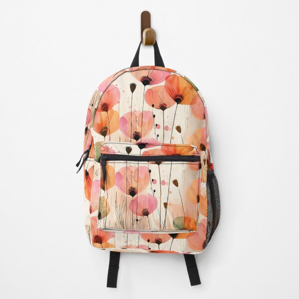 Item preview, Poppy Pastel Pink Flower Garden Contemporary Folk Art designed and sold by DEC02.