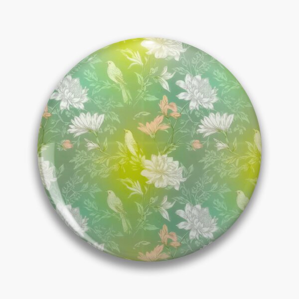 Item preview, Vintage Botanical Bird Floral Pattern – Soft Green Toile Garden Design designed and sold by MDSDesigns.