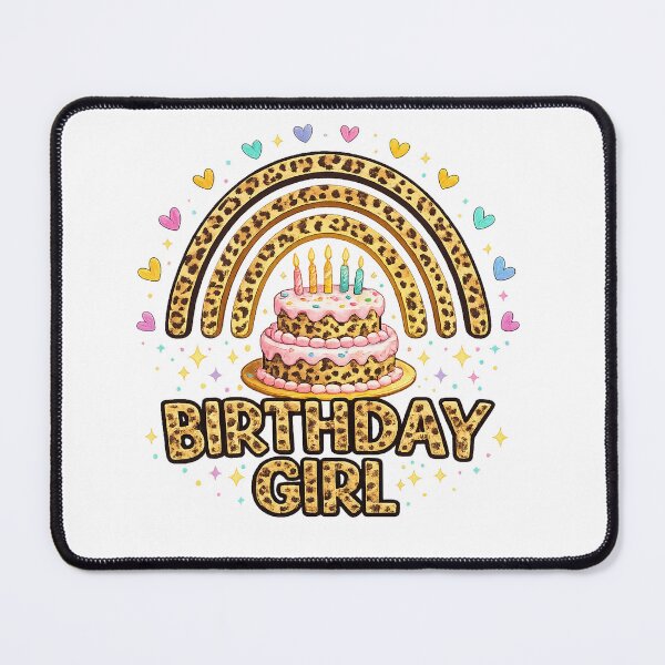 Item preview, Birthday Girl Leopard cute Rainbow Bday Party designed and sold by QuiteOrbit.