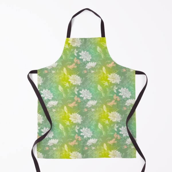 Item preview, Vintage Botanical Bird Floral Pattern – Soft Green Toile Garden Design designed and sold by MDSDesigns.