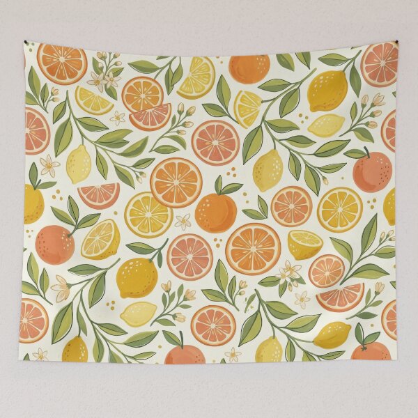 Item preview, Retro Citrus Grove Seamless Pattern designed and sold by MoonwoodStudio.