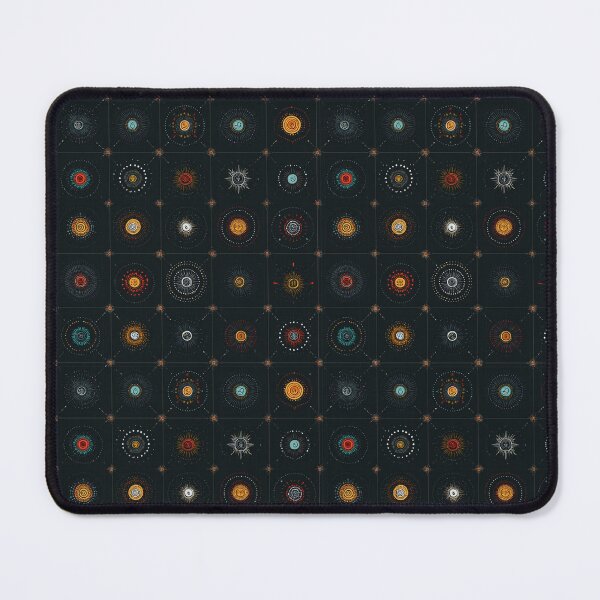 Item preview, Mystical Sunburst Mandala Pattern – Celestial Tribal Symbols Dark Design designed and sold by MDSDesigns.