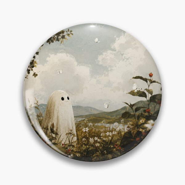 Item preview, Little Ghost in a Wildflower Meadow Under Soft Summer Skies designed and sold by ferminhays.