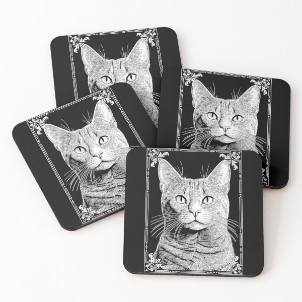 Item preview, Chartreux cat portrait designed and sold by Dahrgrim.
