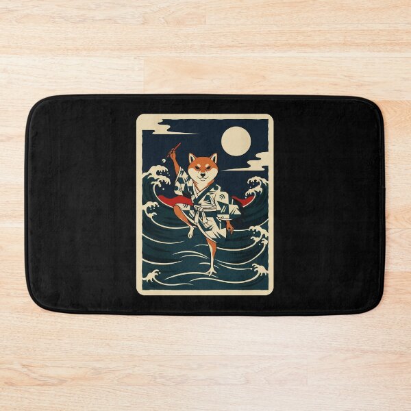 Item preview, Moonlit Fox in Traditional Robe Riding Ocean Waves designed and sold by JordynLadukeg65.