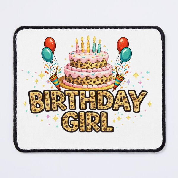 Item preview, Birthday Girl Leopard Cake Bday Party Family Match designed and sold by QuiteOrbit.