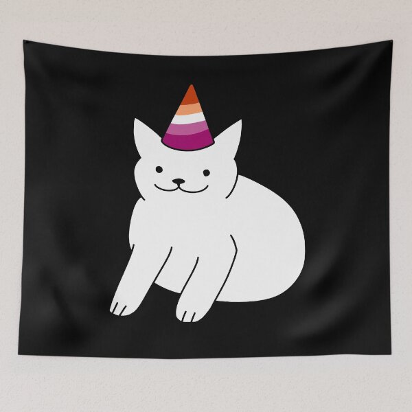Item preview, Cute White Lesbian Cat designed and sold by Swaghettio.