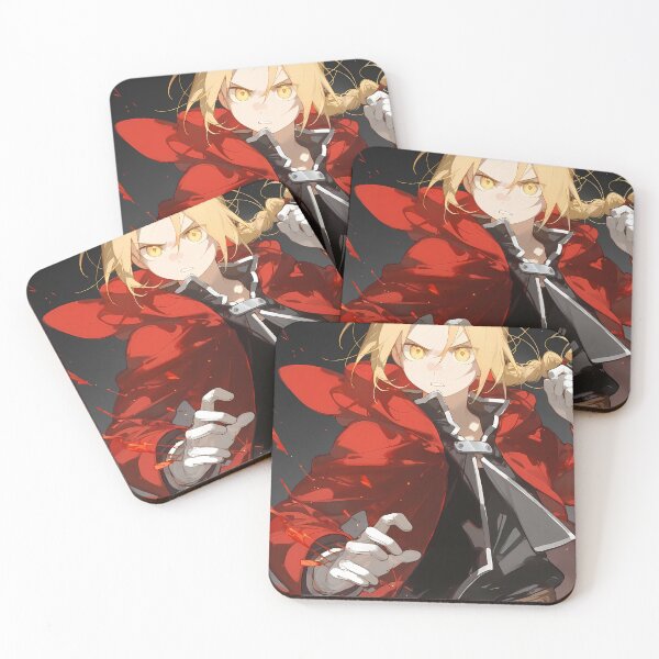 Item preview, Edward Elric Fullmetal Alchemist Golden Gaze Red Cloak designed and sold by Spraykart.