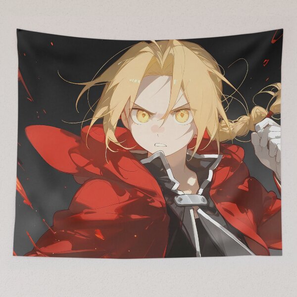 Item preview, Edward Elric Fullmetal Alchemist Golden Gaze Red Cloak designed and sold by Spraykart.
