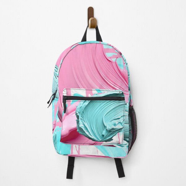 Item preview, Abstract Letter C Pink Turquoise Thick Brushstroke designed and sold by rich-moda.