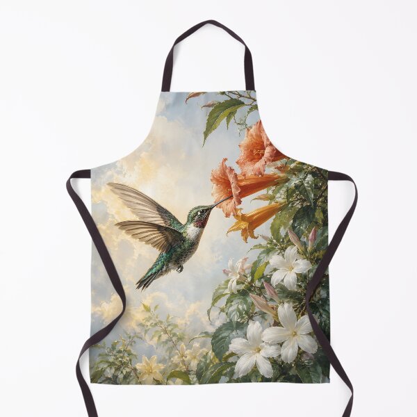 Item preview, Hummingbird and Flowers Wall Art Print | Vintage Botanical Bird Decor | Cottagecore Nature Illustration designed and sold by LoveNurseries.