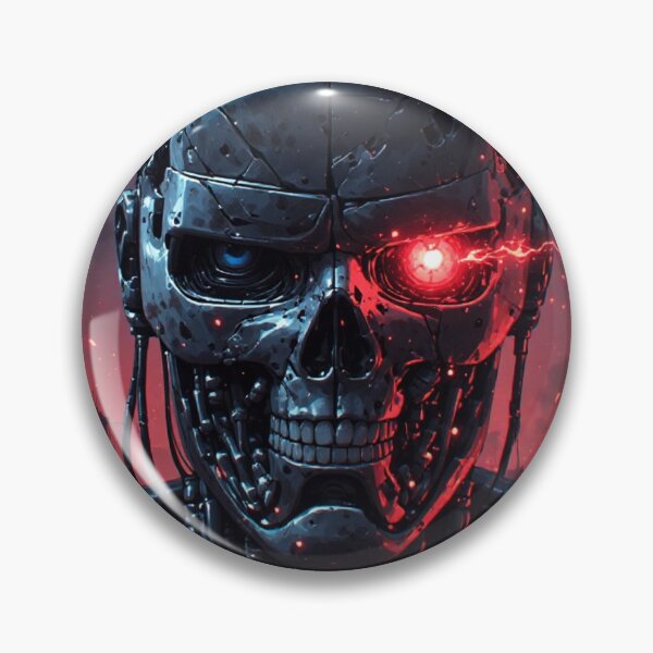 Item preview, Cybernetic Judgment: T-800 Terminator Crimson Art Poster designed and sold by Mavila Forge.