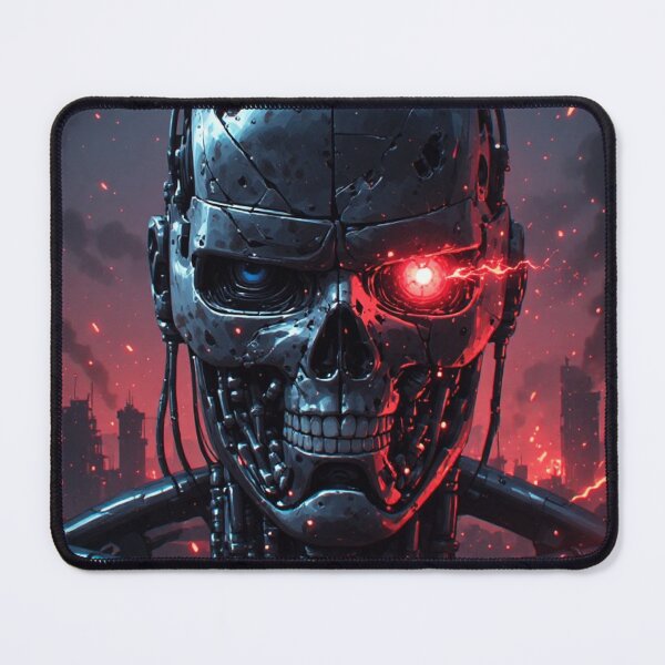 Item preview, Cybernetic Judgment: T-800 Terminator Crimson Art Poster designed and sold by jmavila.