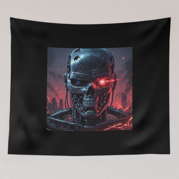 Item preview, Cybernetic Judgment: T-800 Terminator Crimson Art Poster designed and sold by jmavila.