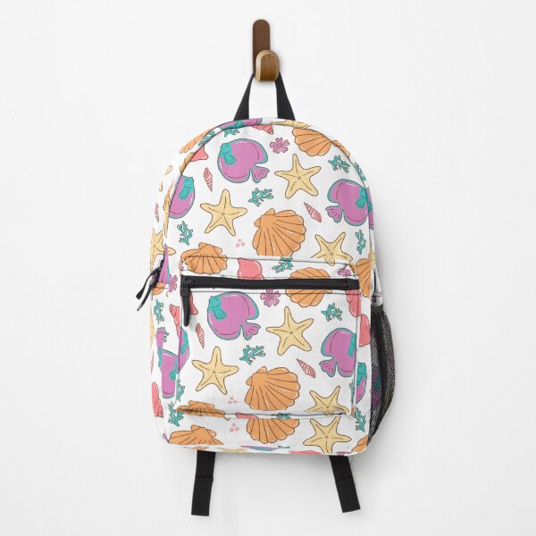 Item preview, Tropical Summer Seashell and Fish Pattern designed and sold by Olive Lane Creative.