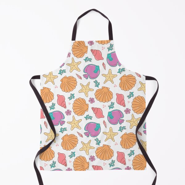 Item preview, Tropical Summer Seashell and Fish Pattern designed and sold by Olive Lane Creative.