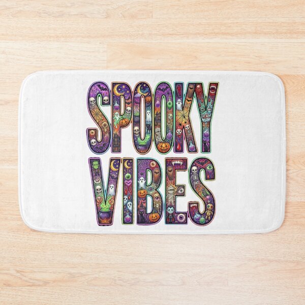 Item preview, Spooky Vibes Halloween Typography Graphic filled with Horror Icons designed and sold by VibranPalette.