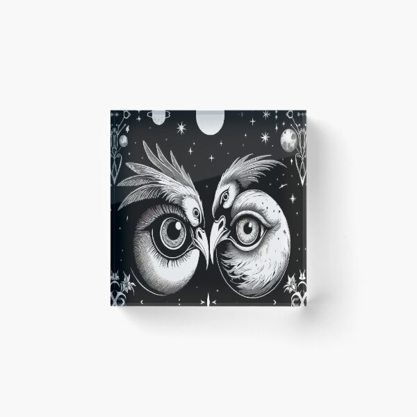 Item preview, Mystical Bird's Eyes and Celtic Night in B&W. designed and sold by Giulivo Store Graphic.