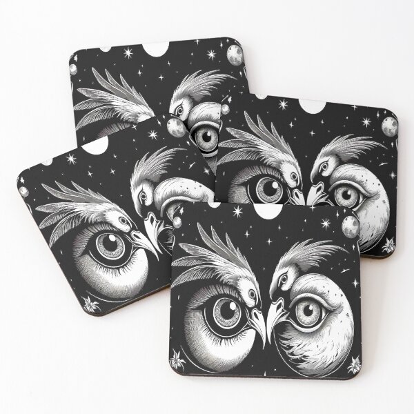 Item preview, Mystical Bird's Eyes and Celtic Night in B&W. designed and sold by Giulivo Store Graphic.